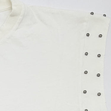 WOMAN STUDDED T-SHIRT OFF