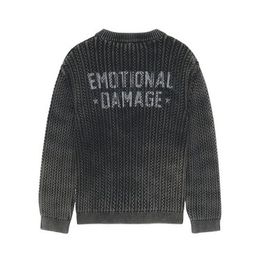 DAMAGE MARBLE JUMPER BLACK