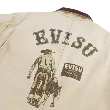 Evisu Seagull Multi-Pocket Vintage Canvas Coverall Jacket Beige – foto 3 | Blue Express