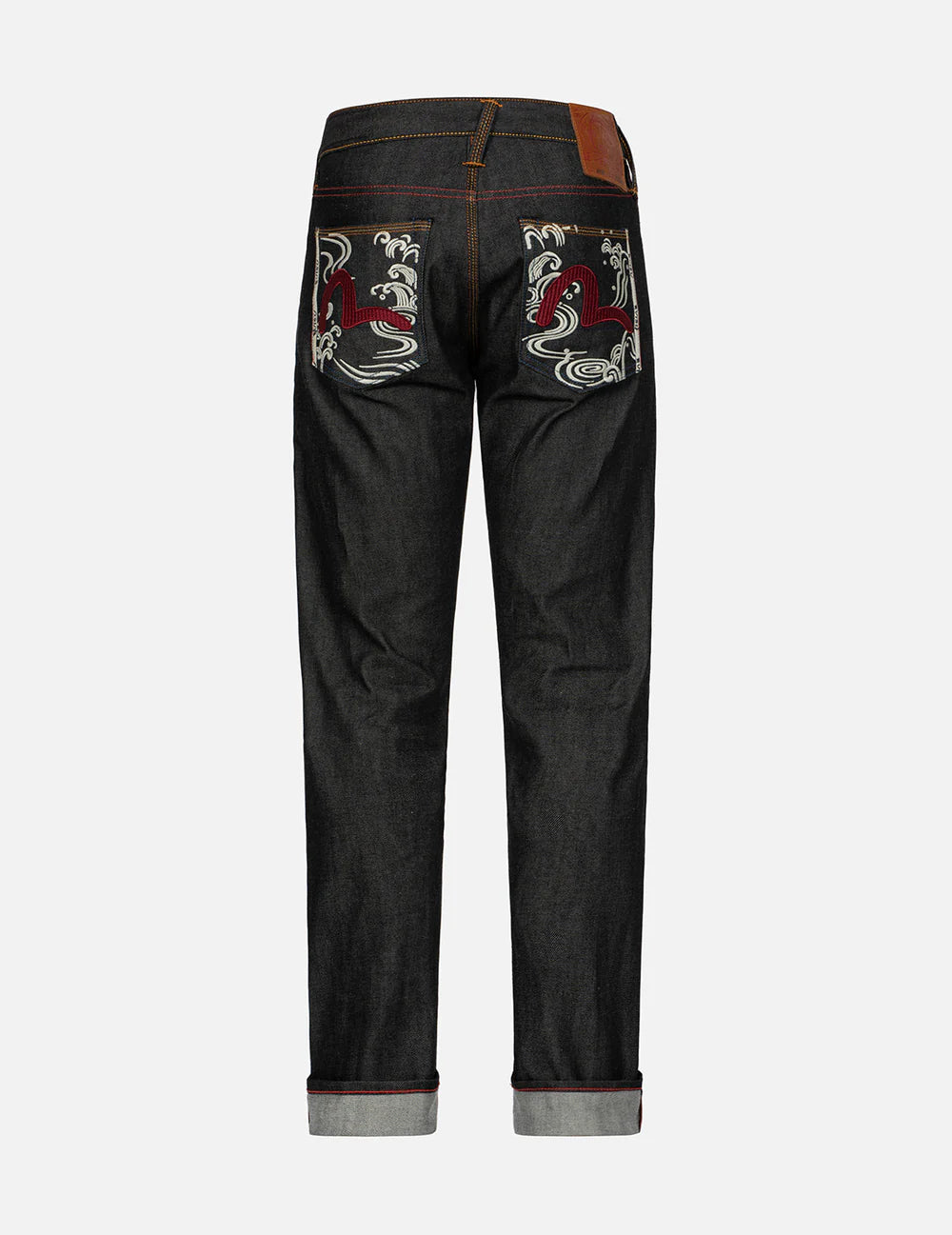 Evisu Seagull Textured Embroidery Slim Fit  Jeans