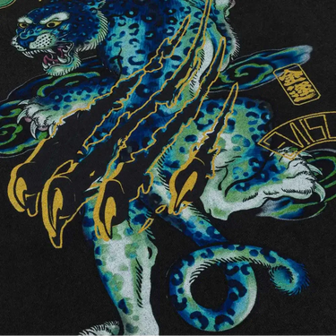 Evisu Neon Leopard Printed T-shirt | Blue Express