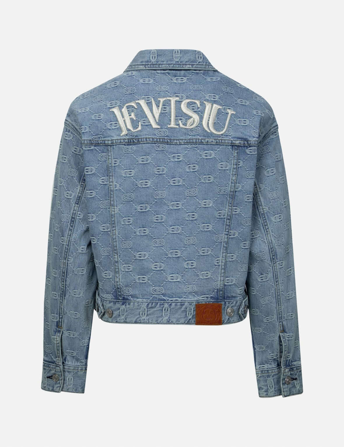 Evisu Allover Logo And Seagull Embroidery Loose Fit Denim Jacket
