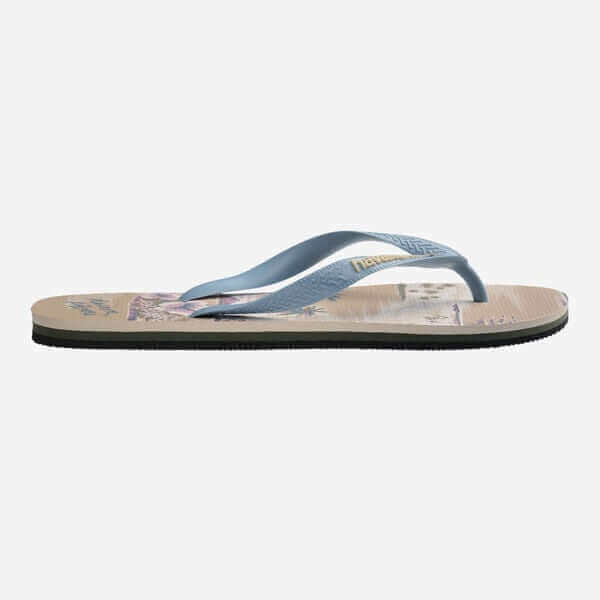 Havaianas Top Maison Kitsuné Hawaiian Flip Flops Beige Blue Express