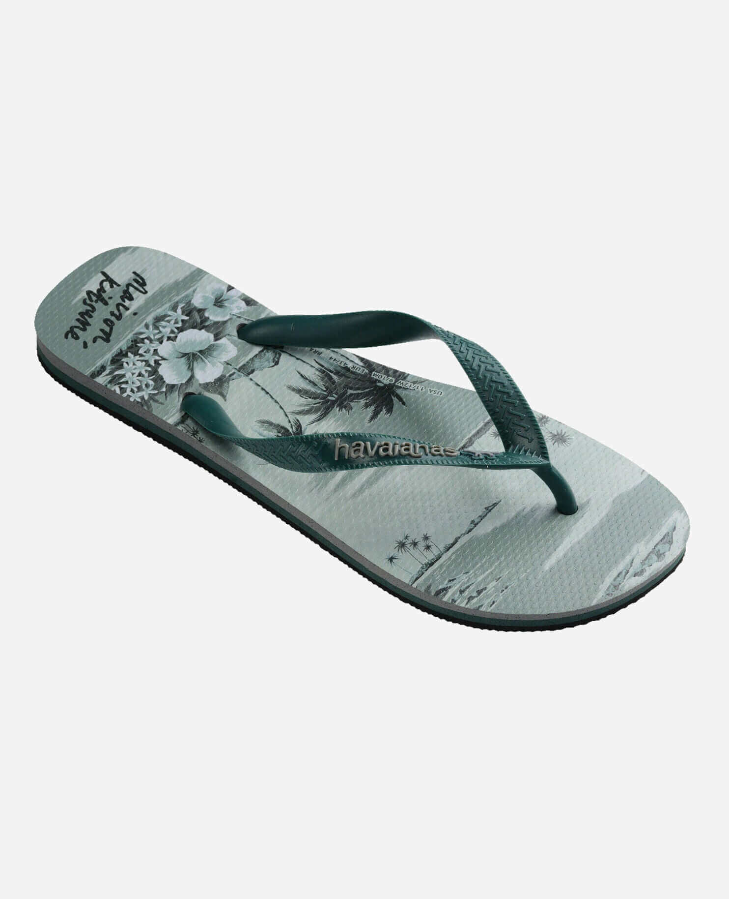 Havaianas Top Maison Kitsune Hawaiian Flip Flops Gray Blue Express