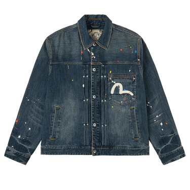 Evisu Splash Daicock Denim Jacket | Blue Express