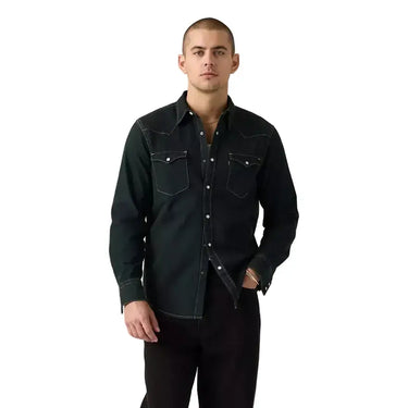 Levi's CAMICIE Barstow Standard Fit Western Shirt Ash Blue Black - Nero