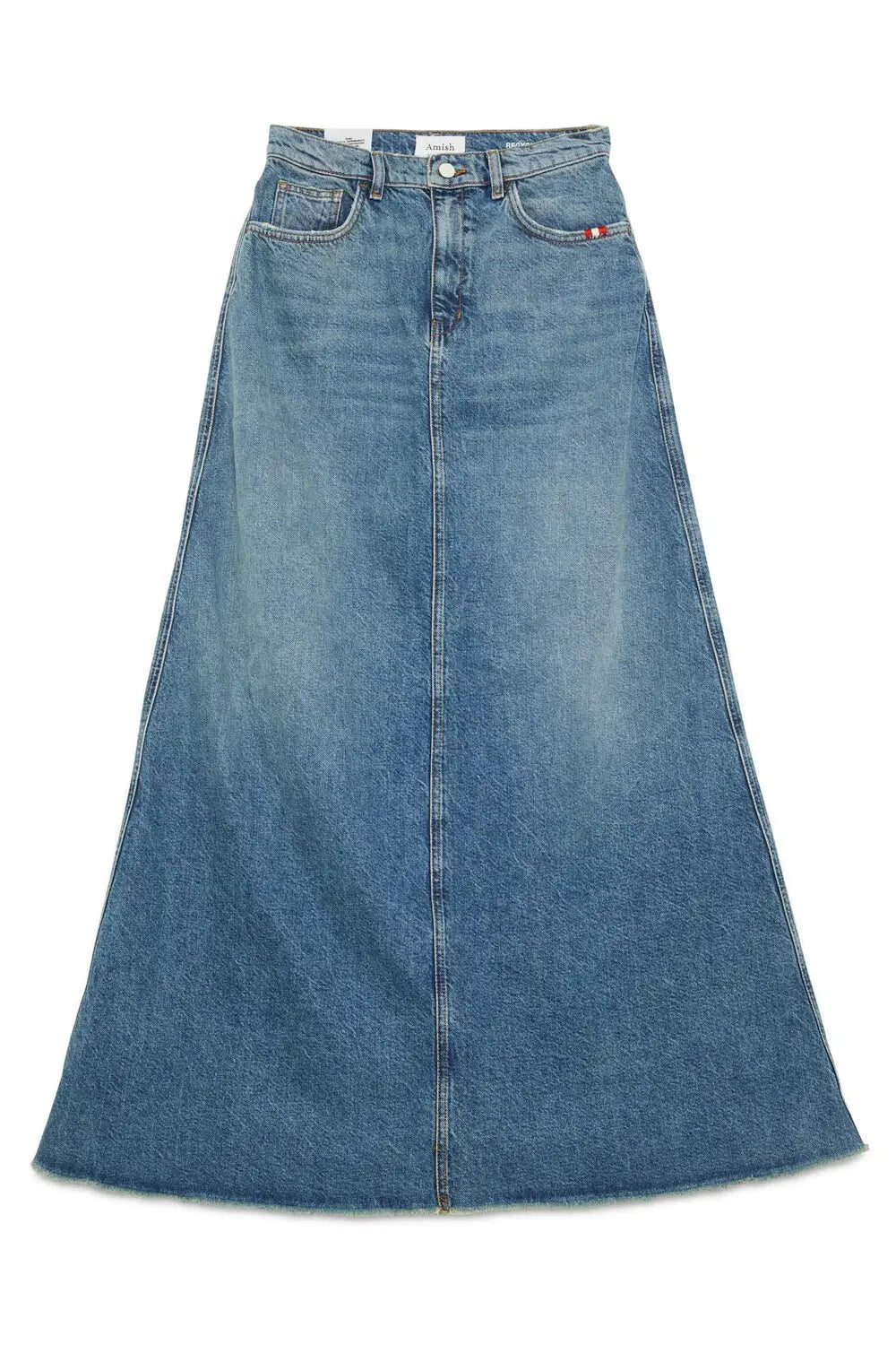 Amish 5 pocket Long Woman Skirt Recycled Denim Spirit