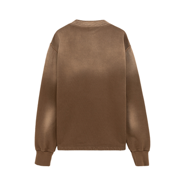 DESTROYED-EFFECT FLEECE CARDIGAN