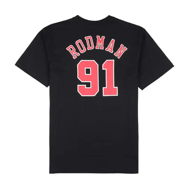 NBA TEE HARDWOOD CLASSICS DENNIS RODMAN CHICAGO BULLS BLACK