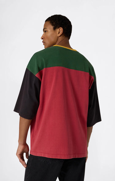 T-Shirt con Maniche a 3/4 Ispirazione Football da Uomo