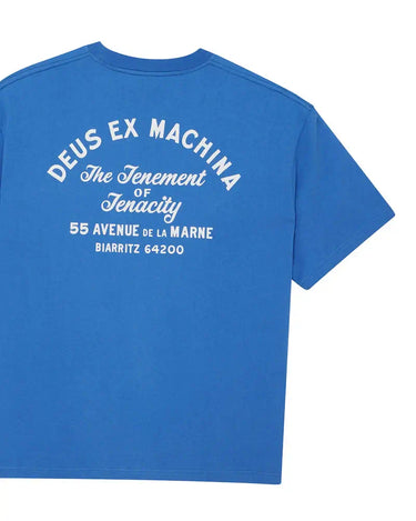 Deus Ex Machina Biarritz Sign Tee | Blue Express
