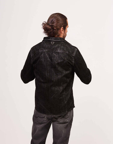 HTC LOS ANGELES camicia Denim Shirt Tie Dye