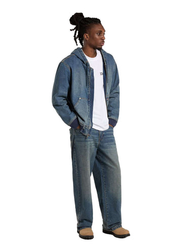 DICKIES Hilham extra loose straight jeans khaki tinted blue | Blue Express