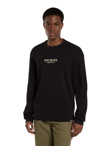 DICKIES Waffle Heavy ls T-Shirt black | Blue Express