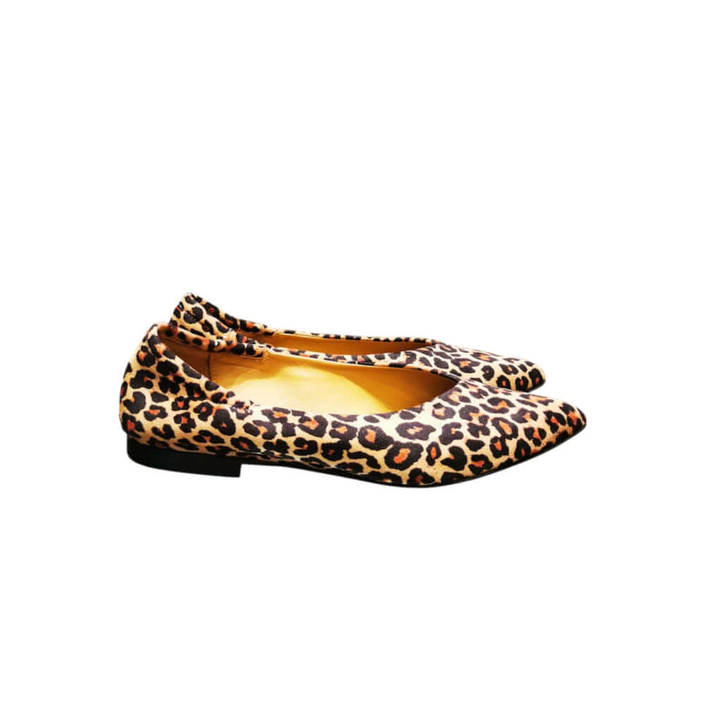 ANNA F. Ballerina in Camoscio Animalier Blue Express