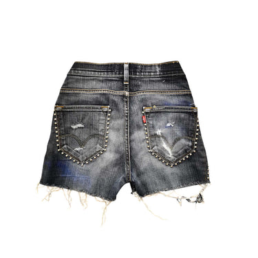 HTC VINTAGE LEVI'S STUDDED SHORTS Blue | Blue Express