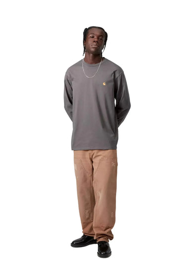 Carhartt WIP LS Chase T-Shirt Porphyry Gold | Blue Express