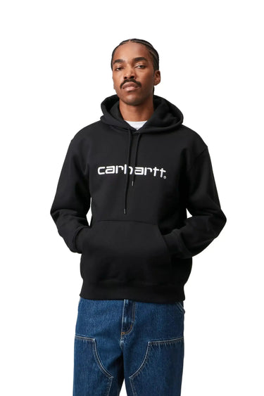 Carhartt WIP hooded carhartt sweat black white | Blue Express