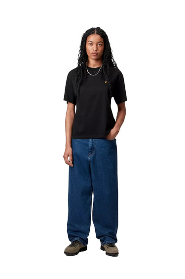 Carhartt WIP W' SS Chase T Shirt Black Gold | Blue Express