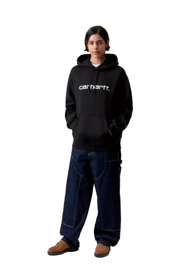 Carhartt WIP FELPE W' Hooded Carhartt Sweatshirt Black White