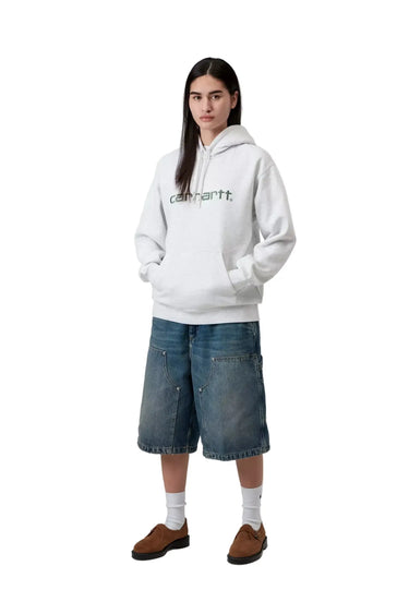 Carhartt WIP FELPE W' Hooded Carhartt Sweatshirt Ash Heather, Velvet Green