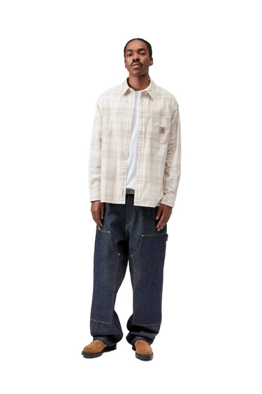 Carhartt WIP CAMICIE LS Wilber Shirt Wilber Check, Natural