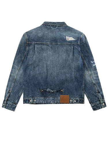 Boro Seagull Patch Pocket Denim Jacket