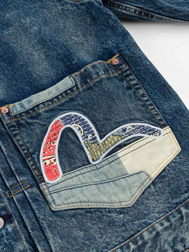 Boro Seagull Patch Pocket Denim Jacket