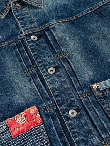Boro Seagull Patch Pocket Denim Jacket