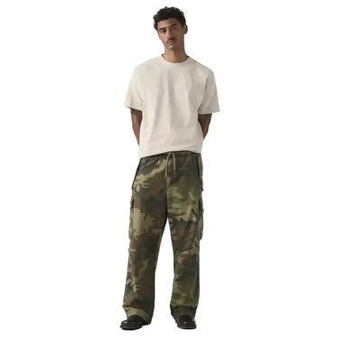 Levi's PANTALONI baggy field camo green