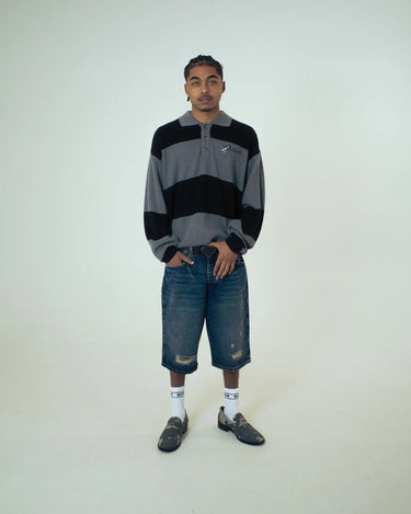 IUTER T-SHIRT SOULS KNIT POLO Jumper BLACK