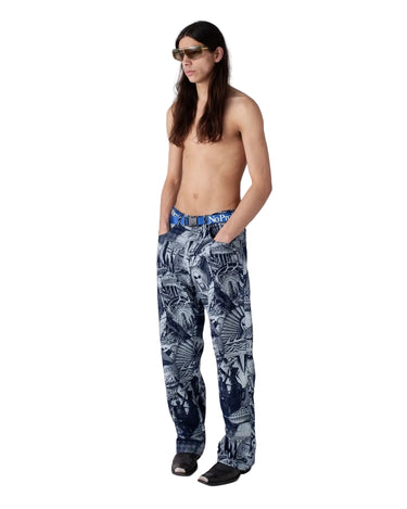 Aries apocalypse jacquard bagi jeans | Blue Express