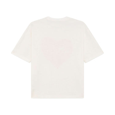 Amish Supplies T-SHIRT T-SHIRT IN JERSEY CON STAMPA HEART LASER off white