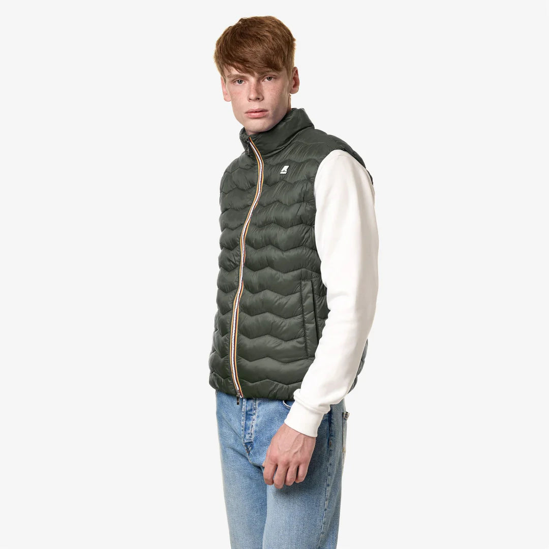 K-Way Valen Quilted Warm GREEN BLACKISH