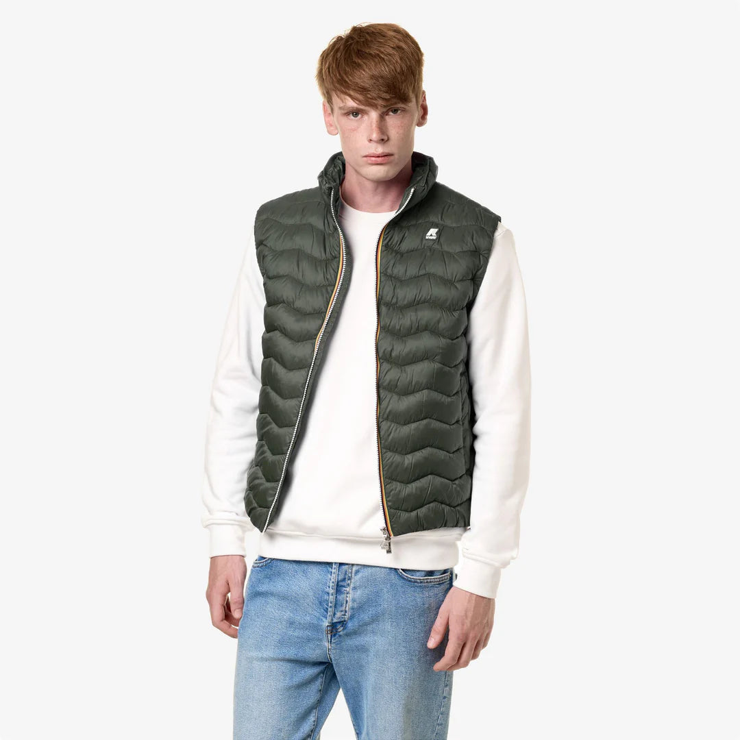 K-Way Valen Quilted Warm GREEN BLACKISH