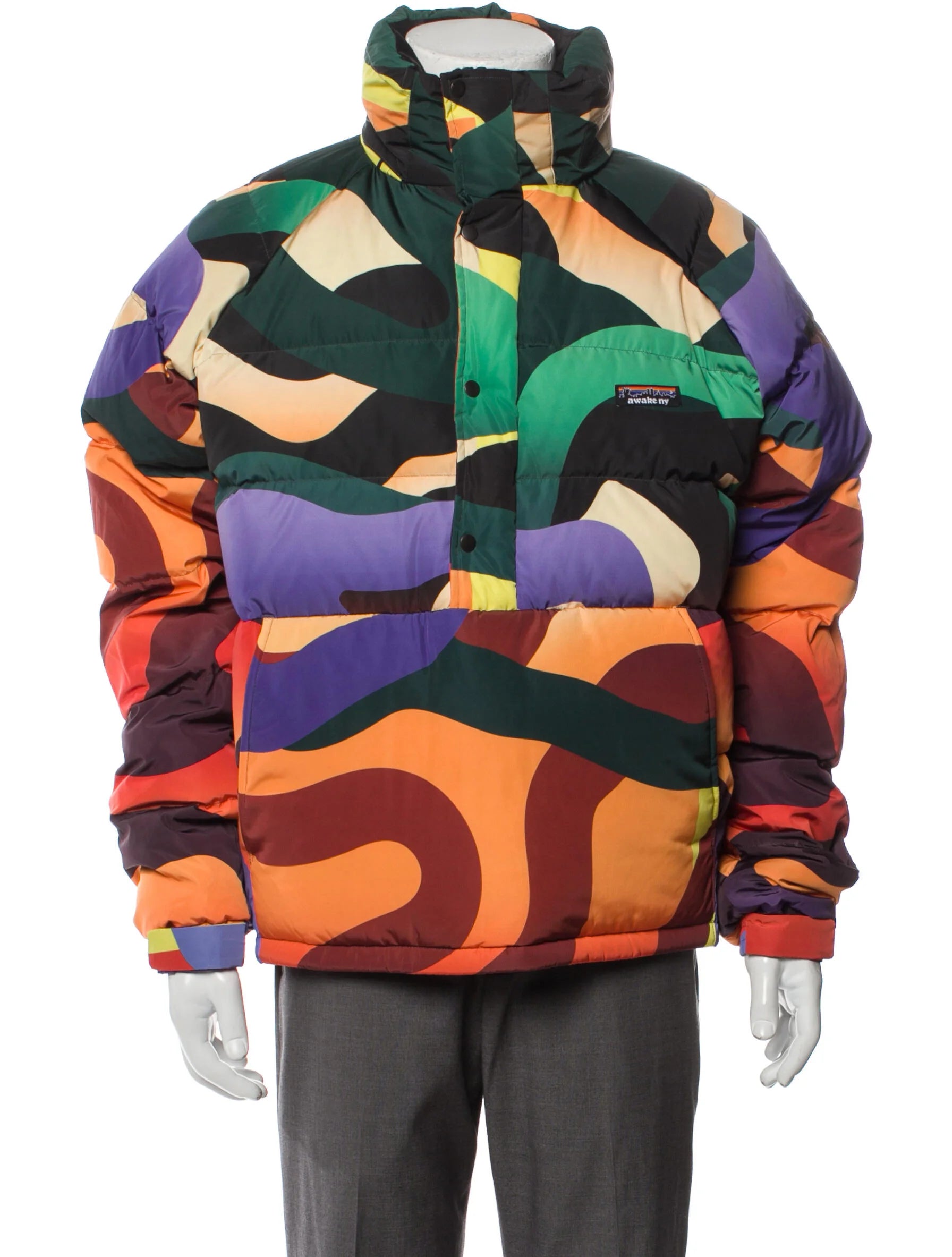 Awake NY x Sam Friedman Anorak Printed Puffer Coat