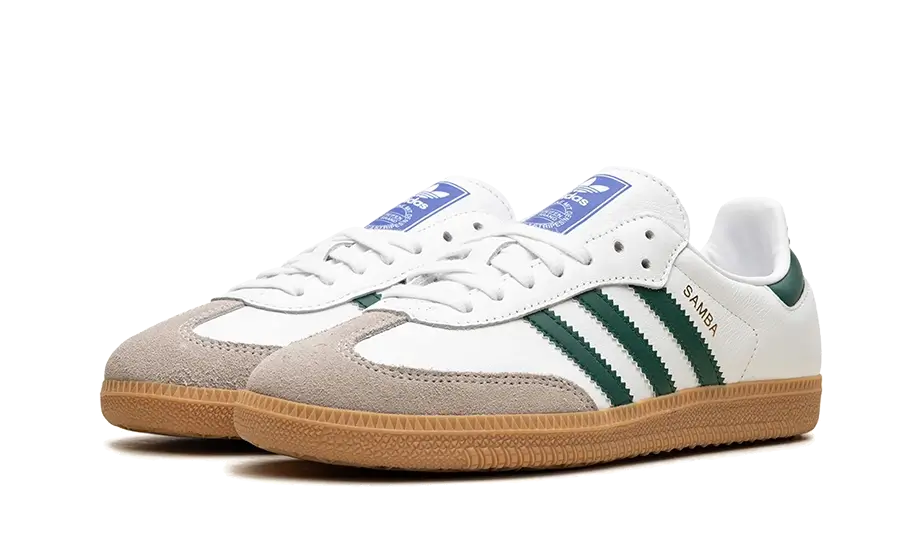 Adidas Samba OG White Collegiate Green Gum SKU : IE3437Blue Express garantisce l'autenticità dei prodotti. Adidas Blue Express