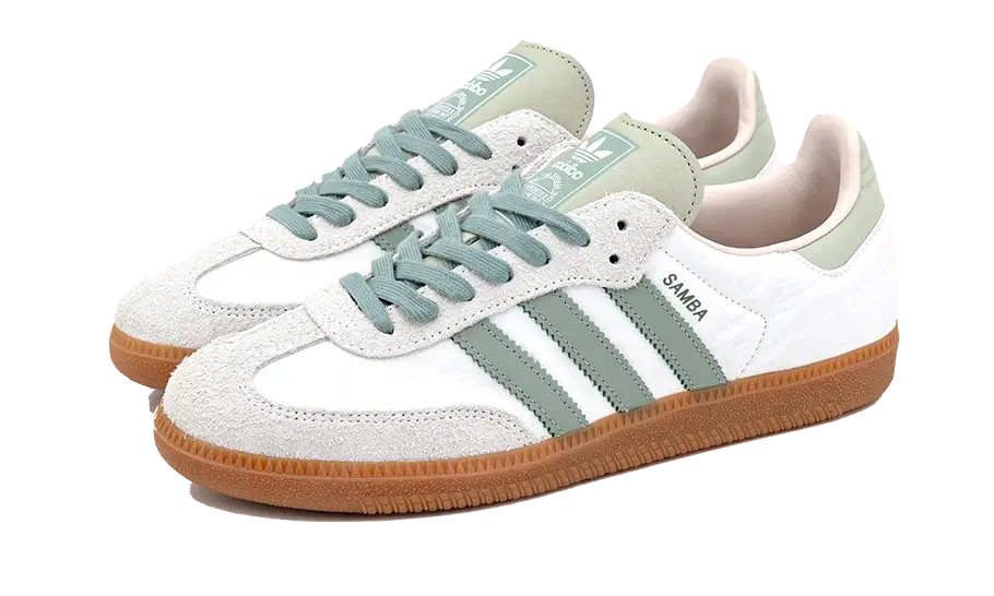 Adidas Samba OG Cloud White Silver Green SKU : ID0492Blue Express garantisce l'autenticità dei prodotti. Adidas Blue Express