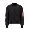 Alpha Industries MA-1 Embroidery Logo Puffer Bomber Jacket | Blue Express