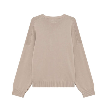 Amish Supplies FELPE PULLOVER FRAY IN COTONE CON LOGO STONE WALNUT