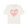 Amish Supplies T-SHIRT IN JERSEY CON STAMPA HEART LASER off white | Blue Express