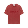Amish Supplies cropped logo t shirt earth red | Blue Express