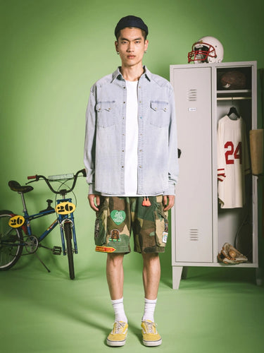 Bermuda cargo camou con patch