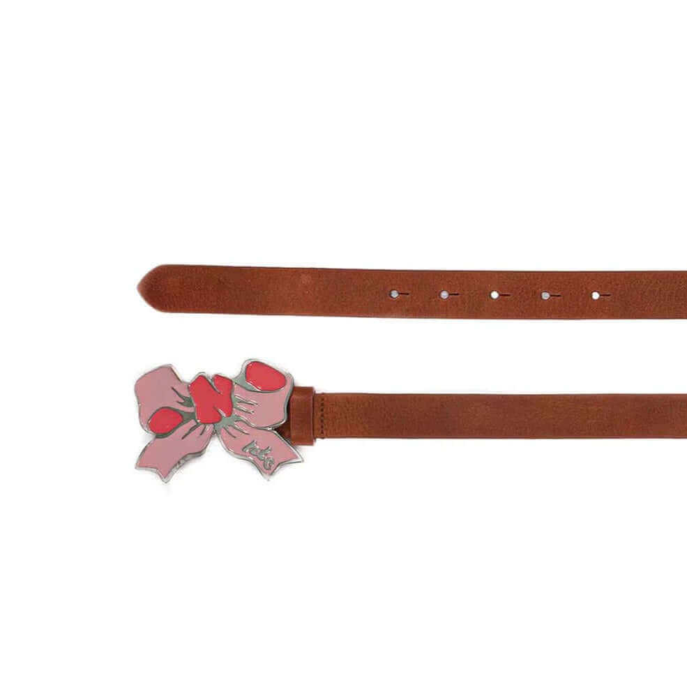 BOW BELT Leather belt with bow shiny buckle. Made in Italy HTC LOS ANGELES