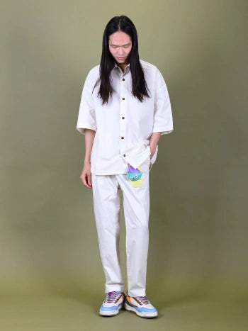 Camicia classica in misto lino