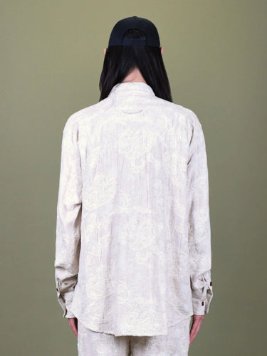 Camicia con ricamo paisley