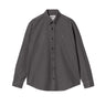 Carhartt WIP CAMICIE LS Bolton Shirt Graphite, Garment dyed