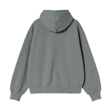Carhartt WIP FELPE W' Hooded Casey Sweatshirt Velvet Green Silver