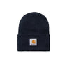 Carhartt WIP CAPPELLI acrylic watch hat dark navy heather