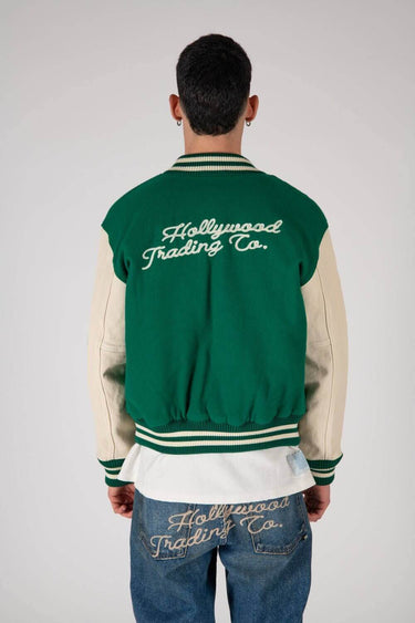 Hollywood Trading Company giacca COLLEGE - CARDS GREEN